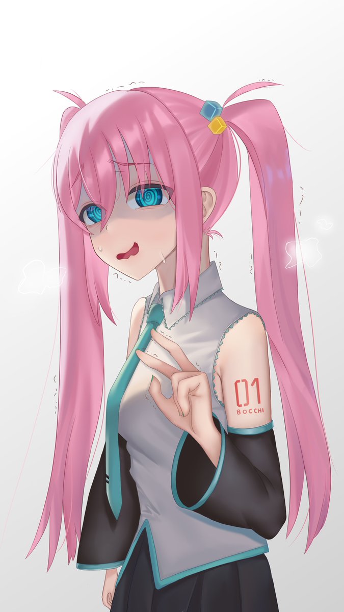 rumi4an's tweet photo. bocchi miku? 
#初音ミク #ぼっち・ざ・ろっく https://t.co/lJCsyQY2tf