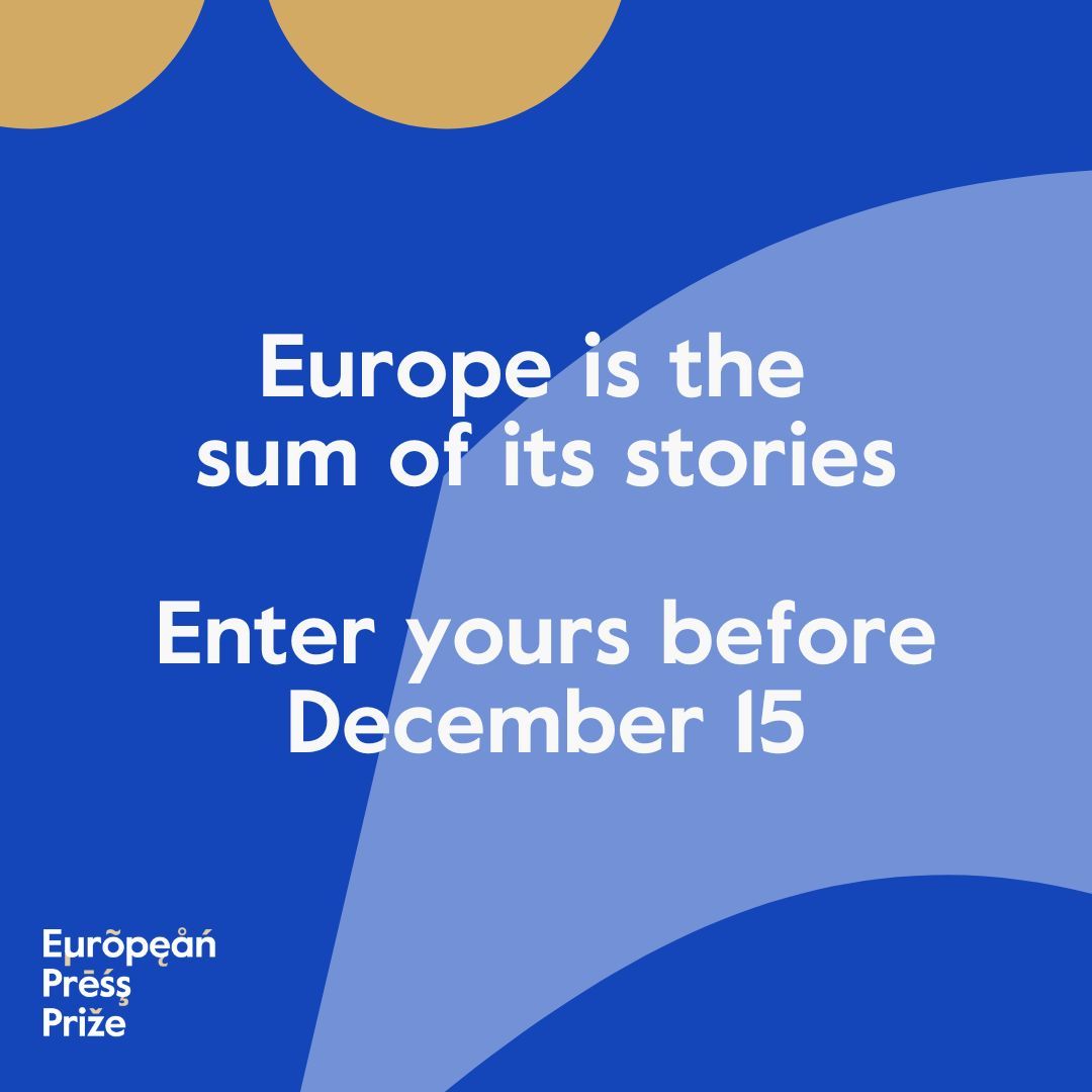 We are searching for the best journalistic stories of the year ✨ Enter yours before December 15: buff.ly/2BRdA2T #europeanpressprize