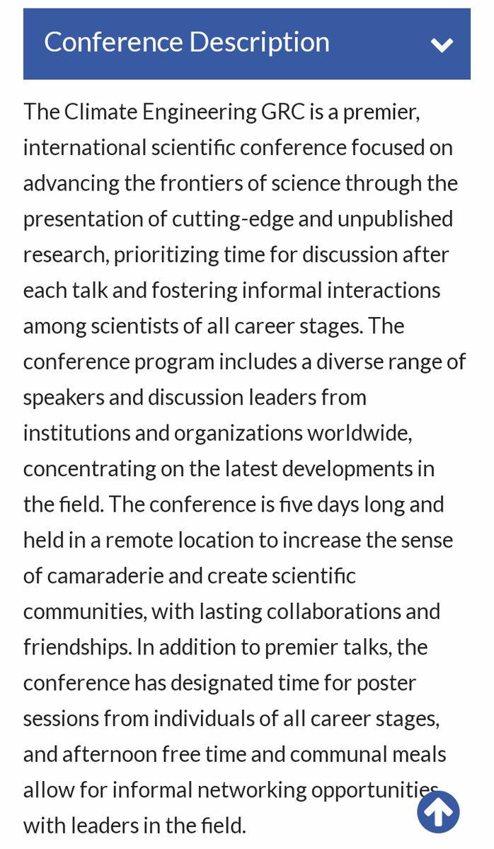 geoengineering1's tweet image. 📢 UPCOMING EVENT📢

Climate Engineering—Gordon Research Conference

“Addressing Key Process &amp;amp; Impacts of Earth System Response to #SolarRadiationModification”

📅February 18 - 23, 2024
📍Renaissance Tuscany Il Ciocco, Italy
🚨Deadline to submit applications: 21 January 2024