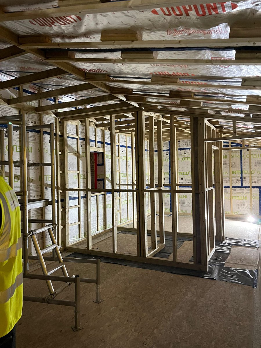 OffSiteBases's tweet photo. Fantastic day on Tuesday visiting our friends @BeattiePassive - learning not just about their manufacturing process but their business ethos and mindset. Their commitment to young people is inspirational. #MMC #Modular #Offsite #Construction https://t.co/TtlsPStwOZ