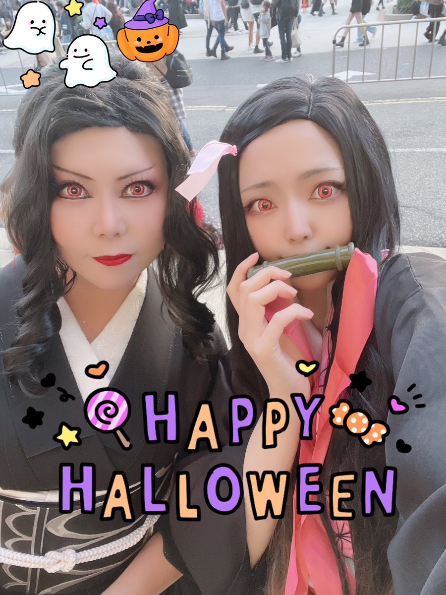 aira_kos's tweet photo. 【コスプレ】
組み合わせワロやけどありすさんとユニバハロウィン行ってきた〜��
禰豆子ちゃんは鬼門やって前やってみて分かってたけど加工すればいっかと思って無理やりやったw
爪なかったりメイクもうちょいこうすれば良かったとかある��ど、ゾンビさん達いっぱい見れて楽しかった😊 https://t.co/HuVSPdxf1P