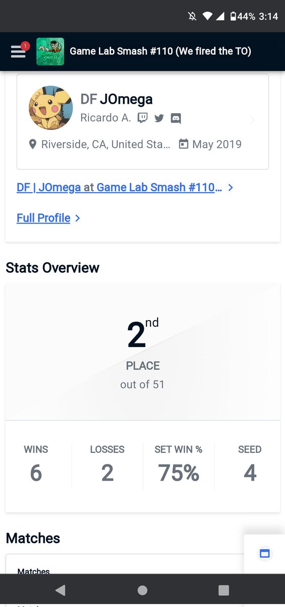 JOmega_'s tweet photo. Got 2nd out of 51 in gls losing to L-Vis twice and won me $75! Wasn't planning on going to compete but glad I did and glad I did good tonight 🫡 https://t.co/zifeDHtlXG