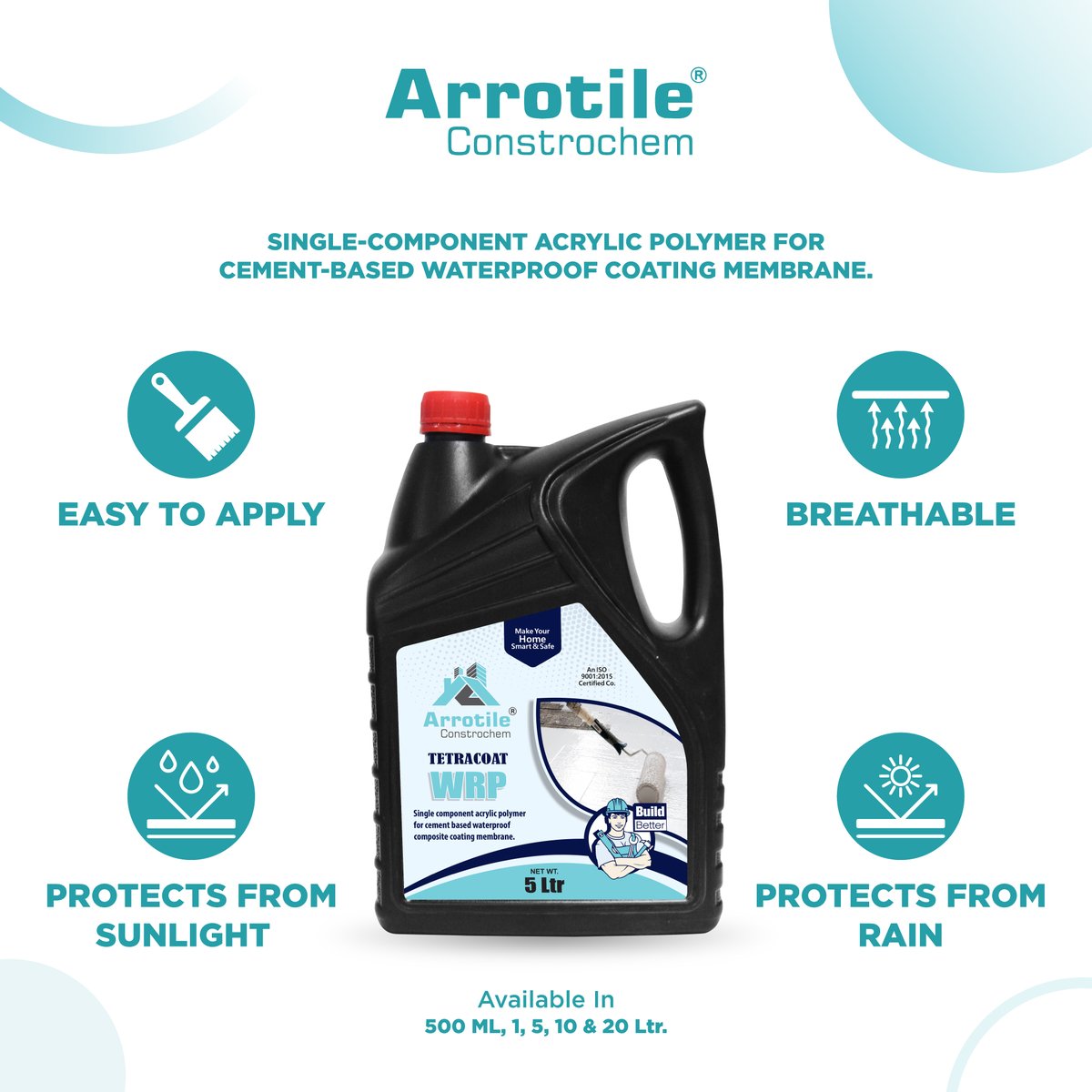 arrotile's tweet photo. Unlock Waterproofing Excellence with TETRAKOT WRP! 💧
#arrotile #waterproofing #constructionchemical https://t.co/1J1dMLIs4V