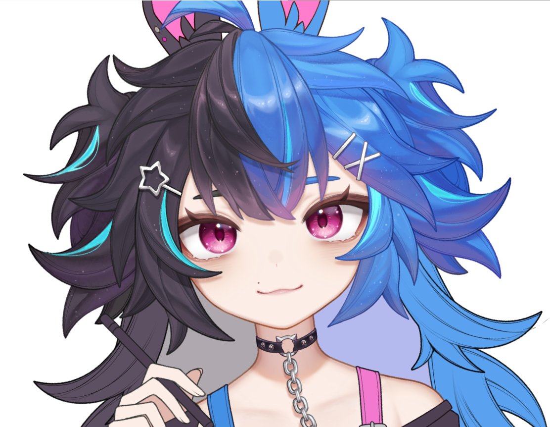 nightbawnana's tweet image. hair wip 💙 #404MONO_art