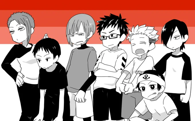 #とにかくワチャーッと集合してる絵を晒す見た人もやる  多人数絵すっくね