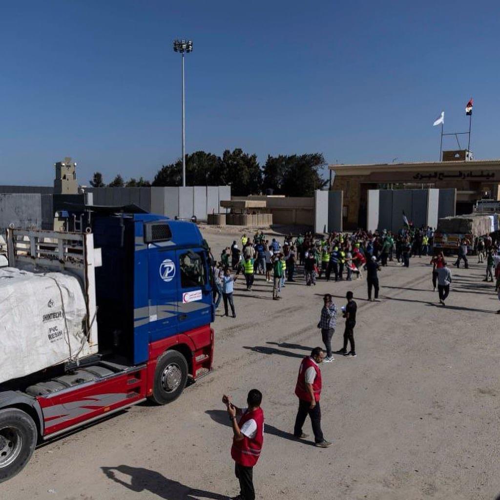 Finally, the Egyptian government and the Egyptian Red Crescent succeeded in delivering around 20 trucks of urgent aid. However, what we want from the international community is to continue opening humanitarian corridors, activate international humanitarian law, protect Civilians