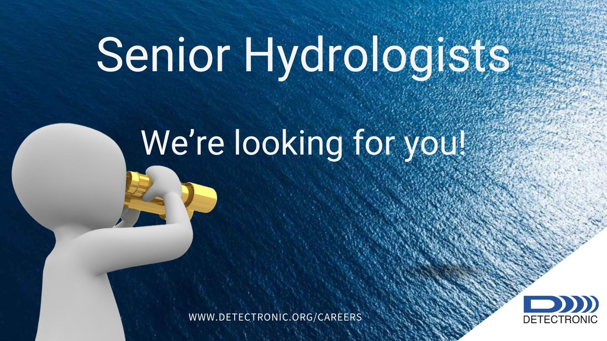 detectronicltd's tweet photo. 📣Job Alert:
We have an exciting opportunity for a Senior Hydrologist to join our expanding team. A new role within the business, you will work on a wide variety of projects and become Detectronic's go to person for Hydrology.
Find out more https://t.co/QfQnZJSOw4 https://t.co/lHIUXAnQ1V