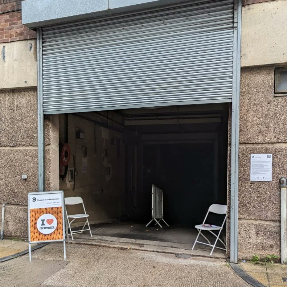 It's amazing what you can find in an old market depot!

Step inside &amp; you'll find the mesmerising installation 'No Tracksuits, No Trainers' by Hannah Perry.

It conjures the industrial sounds and objects of Perry’s youth in Chester.

Open 11am-4pm Wed -Sun until 1 Dec.