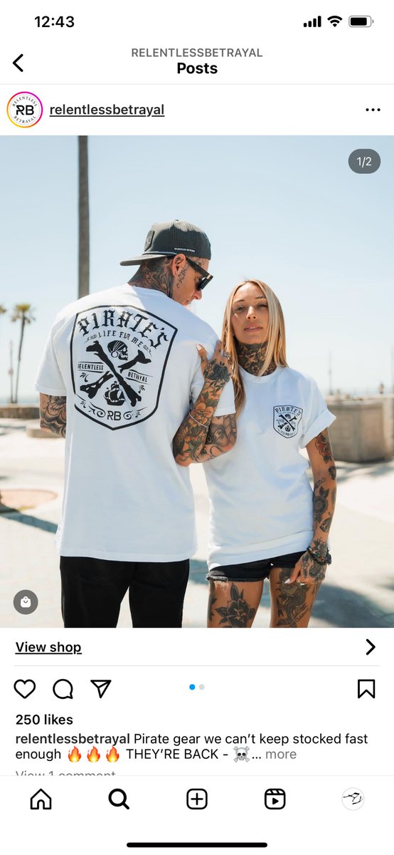 AzraYates's tweet photo. Check out these amazing T-shirt with great quality and design totally recommend it ❤️👌

use code RBDTPBE4 at checkout to get 20% off at @RelentlessBetr1 ! https://t.co/8b5birOiEk

#relentlessbetrayal #discountcode #discounts #BlackFriday #Pirates #sport #style #shop #tattoos https://t.co/h2a9QHgf7Q
