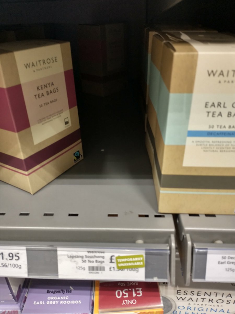 OliverJSmith's tweet image. Lapsang Souchong has been out of stock every time I've looked in @waitrose #Stoud for weeks now, if not months. I've run out of supplies and now you're trolling me (again)! 😭