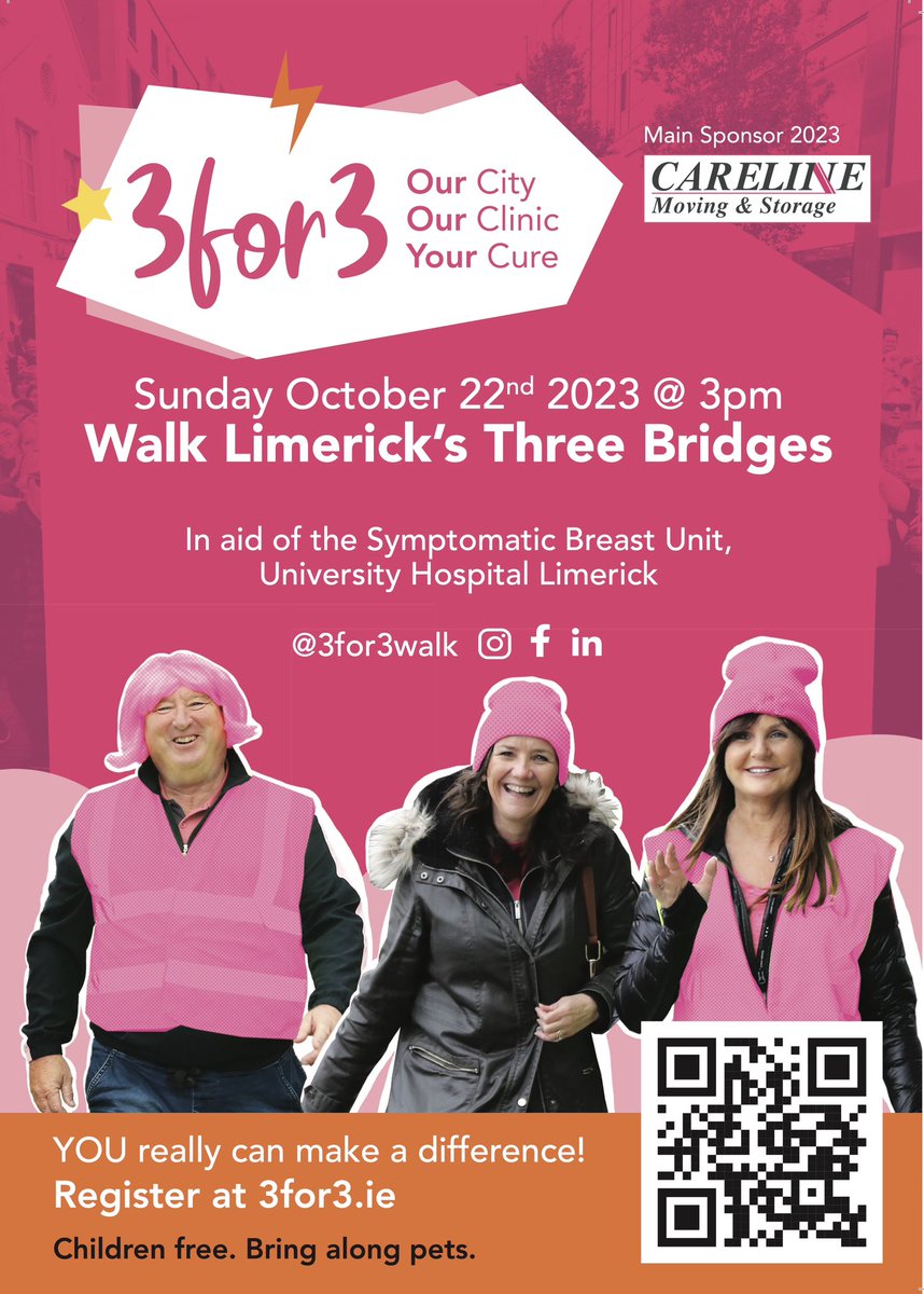 #LimerickandProud (@ilovelimerick) on Twitter photo 3for3 Walk, Sunday, Oct 22nd in aid of in aid of Symptomatic Breast Unit, University Hospital Limerick
3for3.ie
<a href="/hookandladder2/">Hook & Ladder</a> #limerick #lovelimerick 3for3 Walk, Sunday, Oct 22nd in aid of in aid of Symptomatic Breast Unit, University Hospital Limerick
3for3.ie
<a href="/hookandladder2/">Hook & Ladder</a> #limerick #lovelimerick