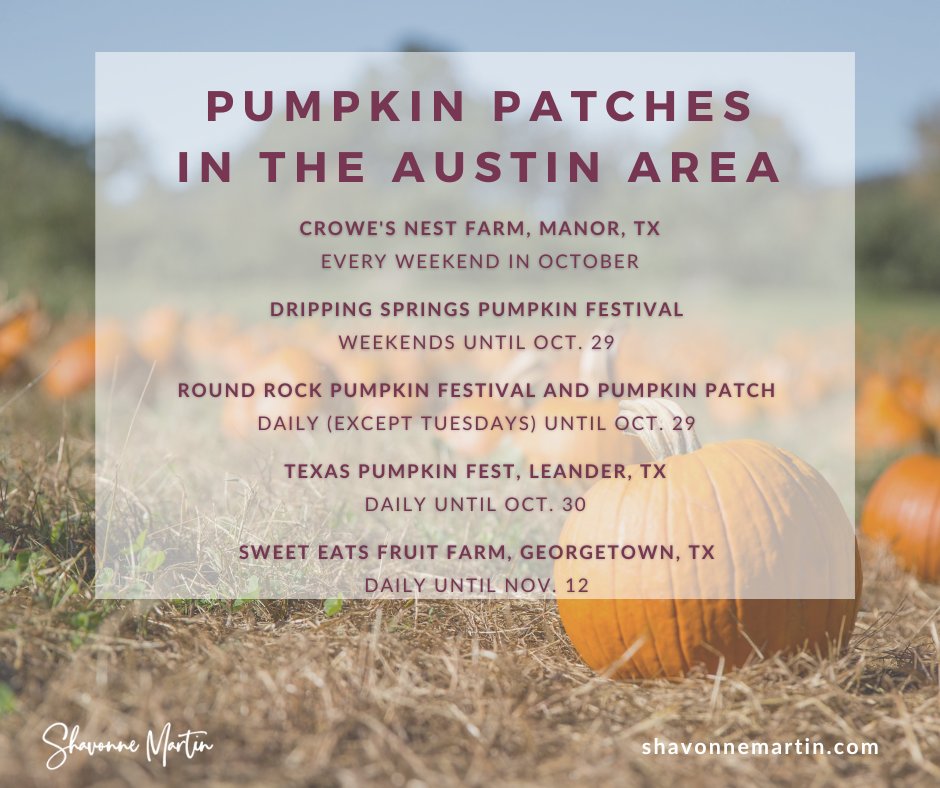 BestREALTORinTX's tweet image. Looking for a pumpkin patch to take the family this fall 🍂 to enjoy the beautiful weather? Check out this list. If you attend one of these events or others in the area, let me know by tagging me in a photo!
#austintexas #thingstodoinaustin #atx #pumpkinpatch #austinliving