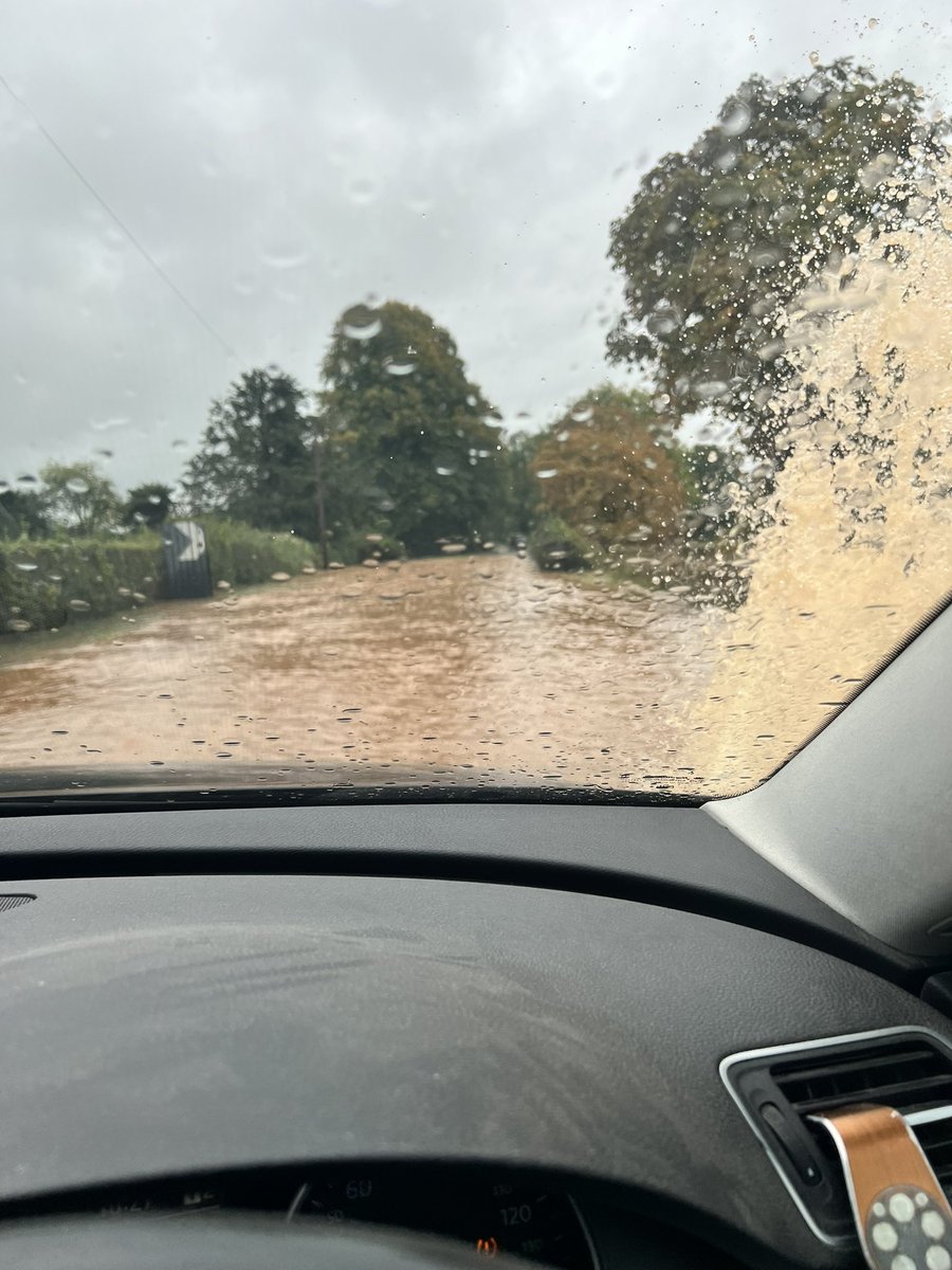 Should have listened to the “road closed” sign! #flooding #storm #StormBabet #flood #roadclosed