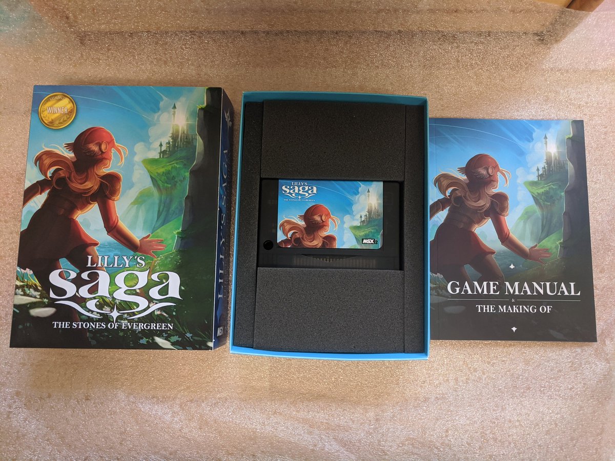 Indie_RetroNEWS's tweet photo. Lilly's Saga by @fabulous8bit, @CoteGamers is a work of art 🤩😍🕹️! The box , game blew me away! My very first MSX game! Order from https://t.co/RMJuGfRSkA #retrogaming #retrogame #msx https://t.co/HXmSzxpJse
