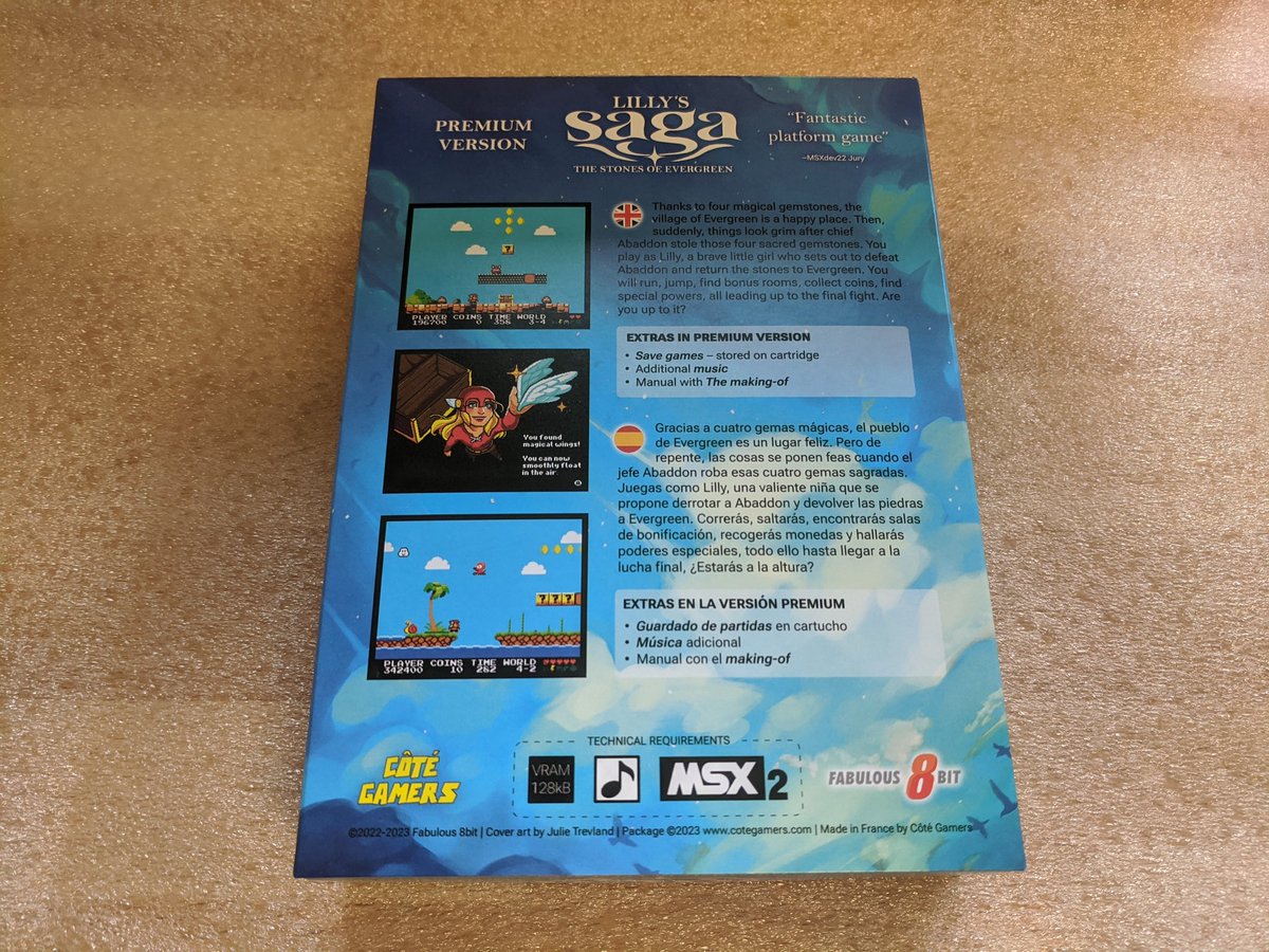 Indie_RetroNEWS's tweet photo. Lilly's Saga by @fabulous8bit, @CoteGamers is a work of art 🤩😍🕹️! The box , game blew me away! My very first MSX game! Order from https://t.co/RMJuGfRSkA #retrogaming #retrogame #msx https://t.co/HXmSzxpJse