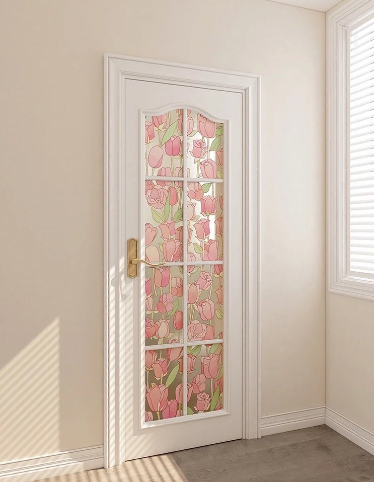 tulip stained glass doors