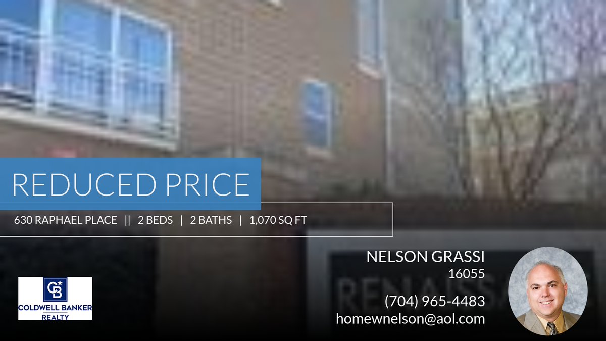 CarolinaMind's tweet photo. 📍 Reduced Price 📍 This recently reduced home at 630 Raphael Place in Charlotte won't last long, so, don't wait to set up a showing! Reach out here or at (704) 965-4483 for more information!

Nelson Grassi
NC/SC Realtor
RE MAX Exe... https://t.co/0BGBzA3WI9 https://t.co/ahVli3ld2j