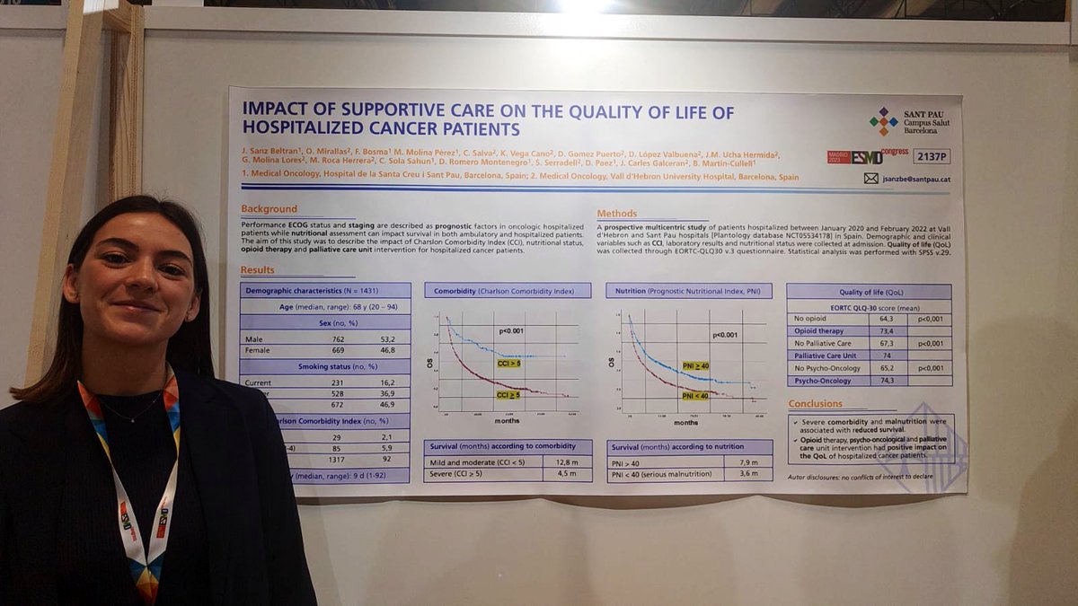 OncoSantPau (@oncosantpau) on Twitter photo #ESMO23
La Dra.<a href="/juditsanz/">Judit Sanz Beltran</a>, R3 d’#OncoSantPau presenta l’impacte del tractament de suport en la qualitat de vida dels pacienta hospitalitzats, part del projecte #plantology.
#orgullsantpau #ESMO23
La Dra.<a href="/juditsanz/">Judit Sanz Beltran</a>, R3 d’#OncoSantPau presenta l’impacte del tractament de suport en la qualitat de vida dels pacienta hospitalitzats, part del projecte #plantology.
#orgullsantpau