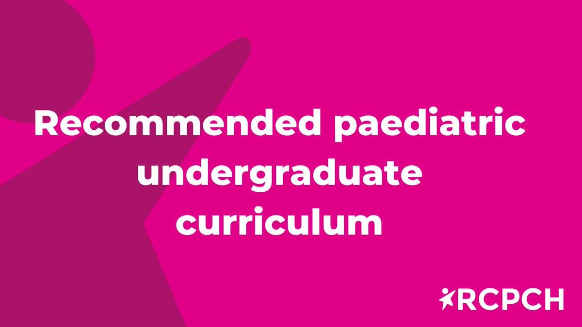 RCPCHtweets's tweet image. Missed our launch event for the paediatric undergraduate curriculum?  View the recording: ow.ly/81t450PWrxv

#ProgressPlus