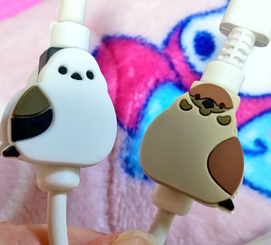 MimoYumo's tweet image. 可愛い #ケーブル保護カバー ゲットしました🎶😊💕

 #シマエナガ
 #スズメ
 #小鳥
 #ことり
 #スマホケーブルカバー 
 #充電ケーブルの断線予防
 #鳥好き
 #癒される ♥😊