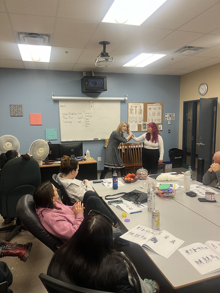 Yesterday, me and my students from both CYCW classes had the opportunity to be certified in NVCI by Corey the CYCW instructor from the Moncton Campus! Thank you for teaching us safe holds and techniques to keep us safe! 🎉 @easterncollege