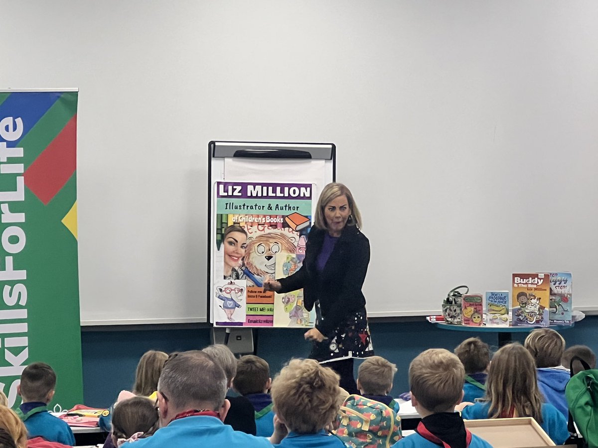 We’re underway for our second workshop of the day with Liz Million Illustrator/Author After a really successful first session with lots of interactions with our young people and parents we can’t wait to see what’s up next!!