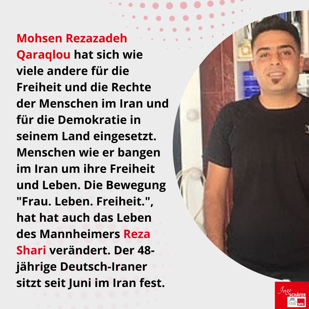 #mohsenrezazadehgharaghlou sitzt noch immer in Haft. Seine Familie weiß nichts über seinen gesundheitlichen oder geistigen Zustand. Ein weiteres Opfer diese Willkür ist der Deutsch-Iraner #rezashari. Wir fordern die Freilassung der politisch Inhaftierten! #jinjiyanazadi