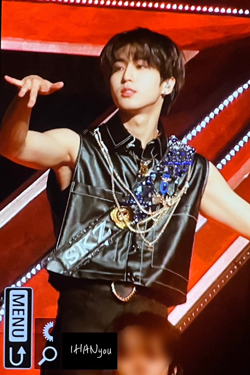 Han Jisung at Stray Kids' concert in Seoul today.