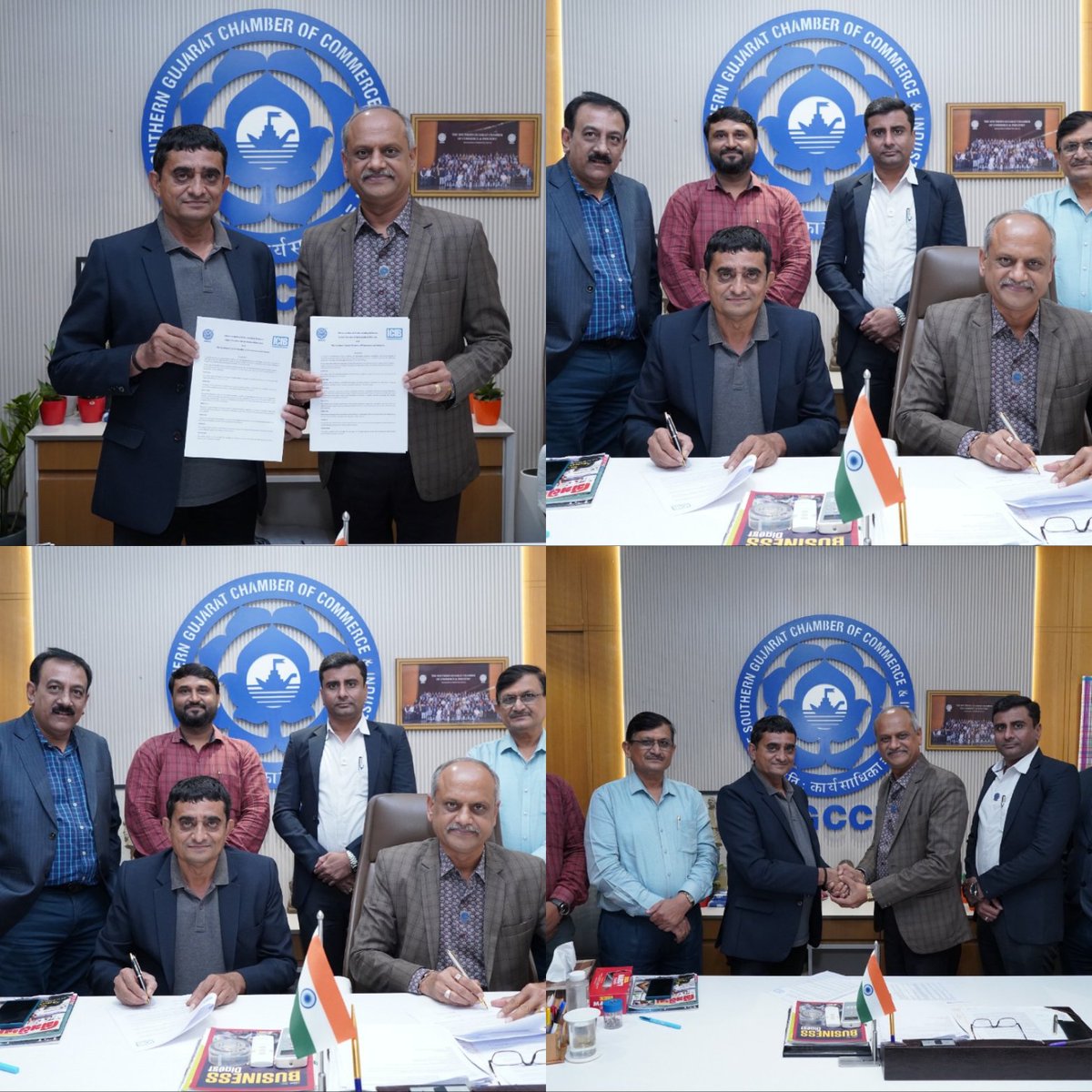#ICIB signs MOU with @SGCCI_Surat for #international cooperation and growth of #MSME companies.