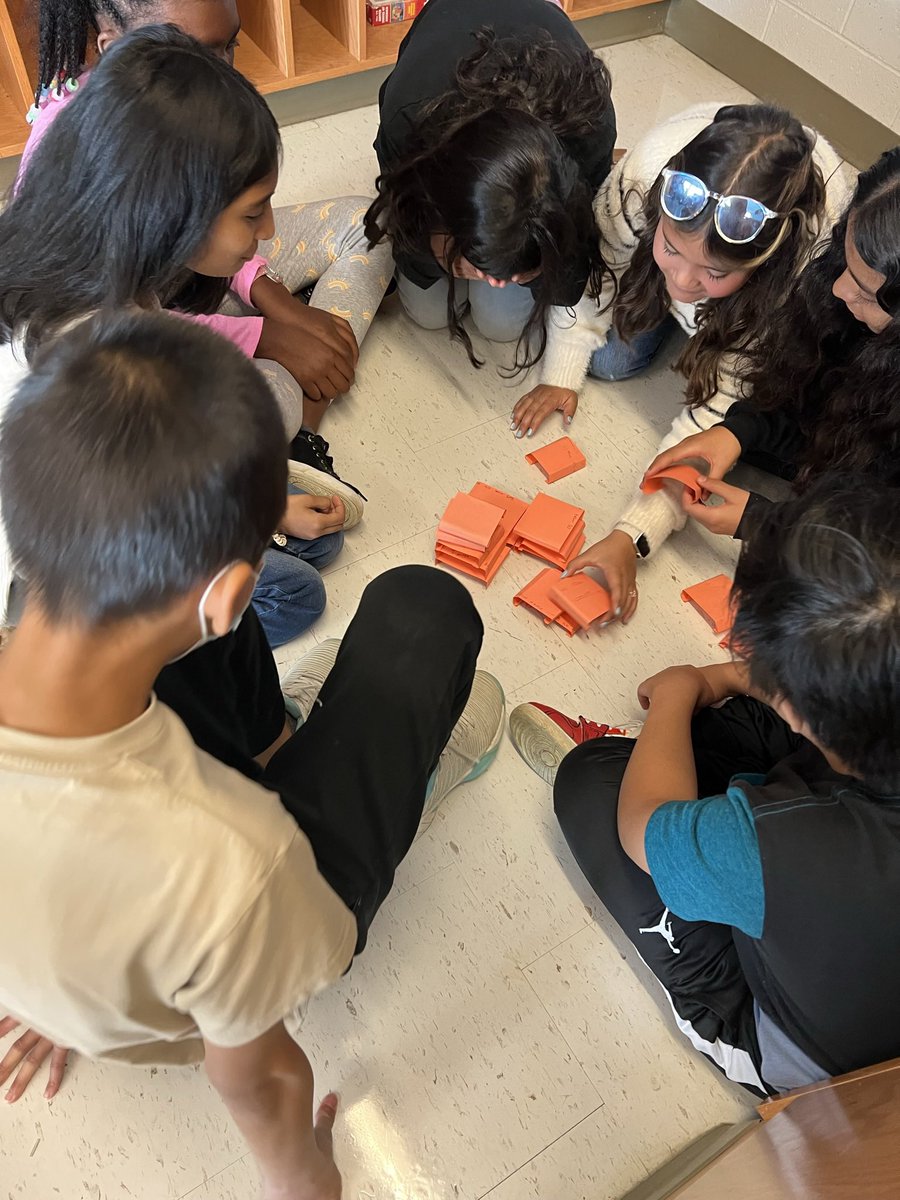 MrsWebb5thGrade's tweet photo. 1st day back from maternity leave was spent getting to know my students. In small groups they wrote one commonality they had on an index card. Those index cards were used to build (tall) structures without other materials. 🤩 #socialstudies  #stem #collaboration https://t.co/T3D4mQ0DGU