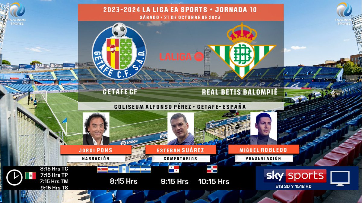 ramonovic09's tweet photo. 🇪🇸 #LaLigaEASPORTS 2023-2024 #Jornada10 | @GetafeCF 🆚 @RealBetis

#Gerafe #RealBetis
🗓️ Hoy
🇲🇽 ⏰ 8:15 Hrs TC, 7:15 Hrs TP
📺 @SKYSportsMX 518 y 1518 HD
🎤 @JordiPons_
🎤📝 @Esteban1portero
🎤⛳ @MRobledo_

🤳🏼 #FutbolxSKY #GetafeRealBetis https://t.co/VWNur3fKeF