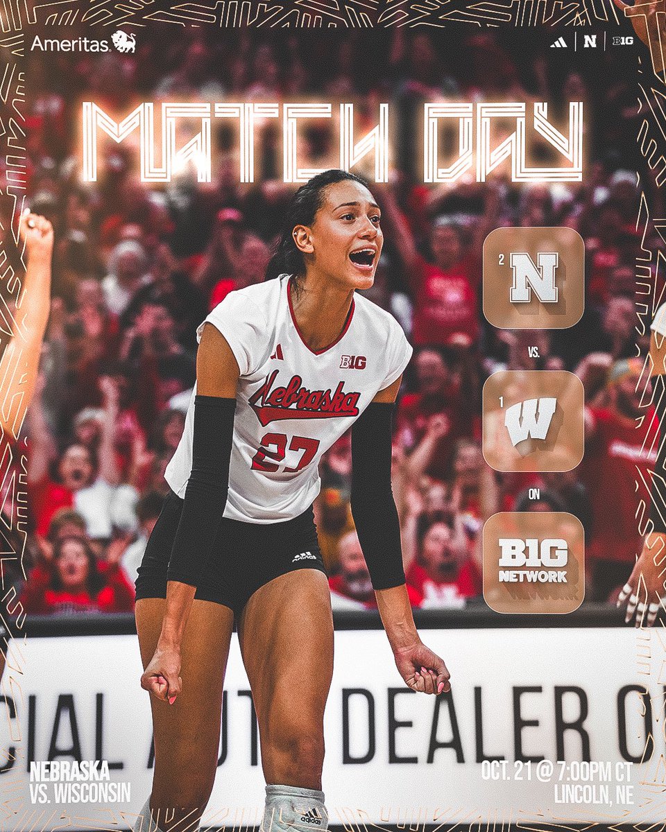 A matchup like no other.
A battle of the undefeated.
It's 1 vs. 2 in Lincoln, Nebraska.

🆚 : Wisconsin
🕖 : 7:00pm CT
📺 : <a href="/BigTenNetwork/">Big Ten Network</a>
📍 : Bob Devaney Sports Center
📻 : <a href="/HuskersRadio/">Huskers Radio Network</a>