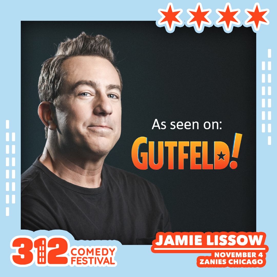 🎙️ 312 COMEDY FESTIVAL SHOW Actor and comedian @jamie_lissow returns to Zanies Chicago for one show only on November 4 as part of the @312ComedyFest! Grab your tickets to see him LIVE on stage. Limited tickets still available--> bit.ly/312Fest_Jamie