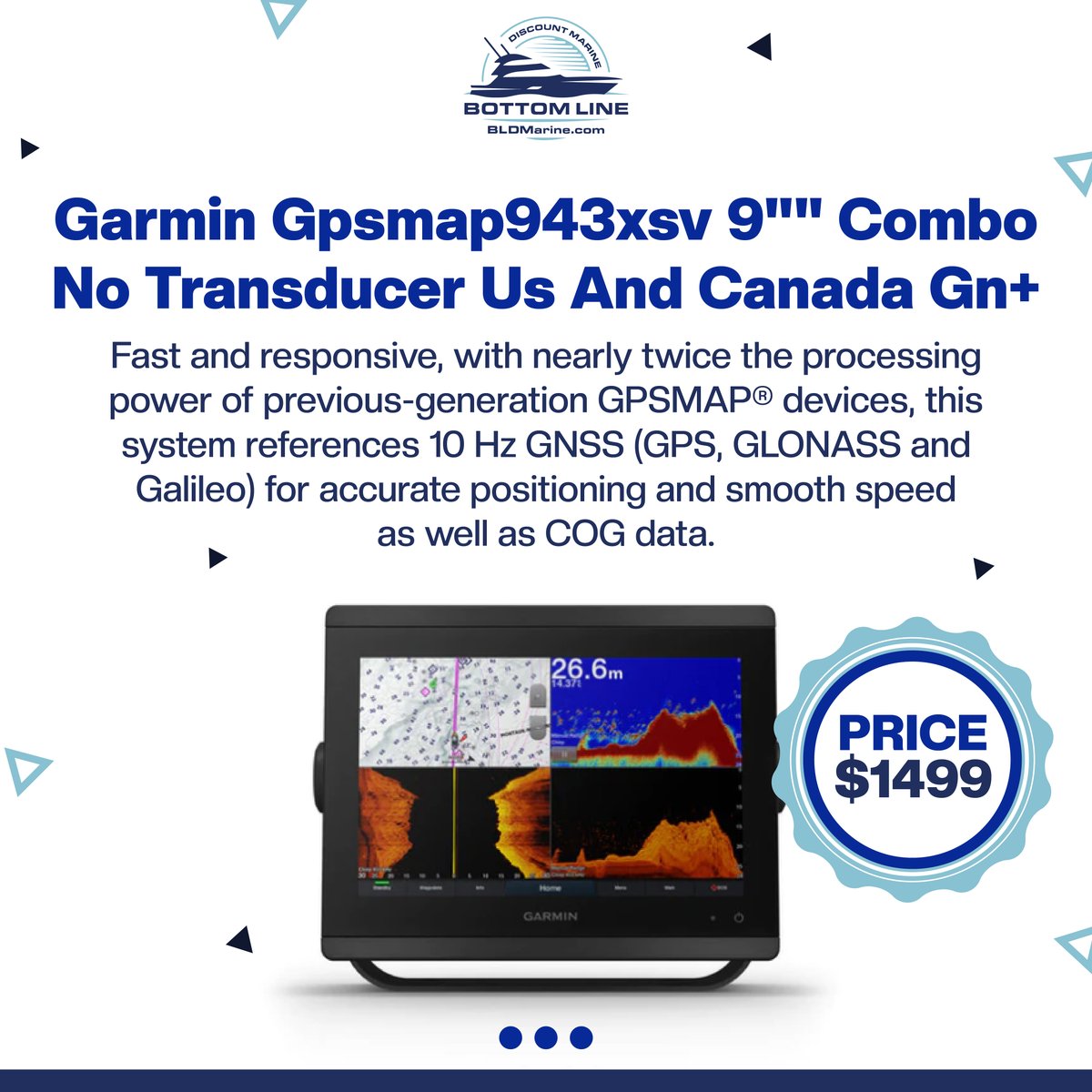 Explore the waters of the US and Canada with confidence. 🌊🗺️

For more information visit:
bldmarine.com/products/garmi…

#GPSNavigation #BoatingTech #NavigationSystem #AccuratePositioning #SmoothSpeed #COGData
