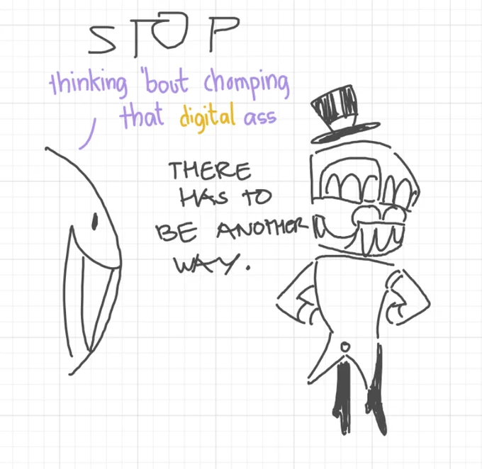 im drawing wif my friends and then i was about to screenshot the last panel until i saw this stupid ass thing at the top and i choked on my spit AHJSGHD
