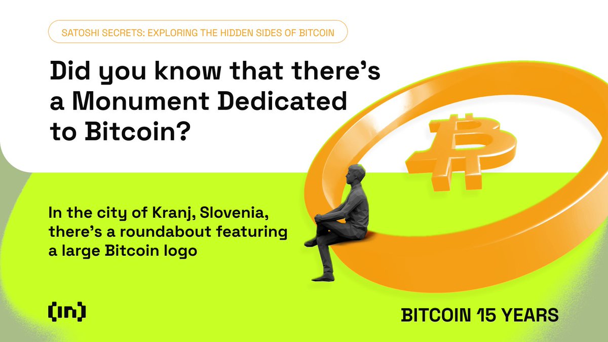 🔥 Satoshi Secrets Unveiled! 🔥
Did you know there's a public monument dedicated to Bitcoin in Kranj, Slovenia? A testament to 

Bitcoin's global influence! 🌍🪙

#SatoshiSecrets #CryptoLegacy