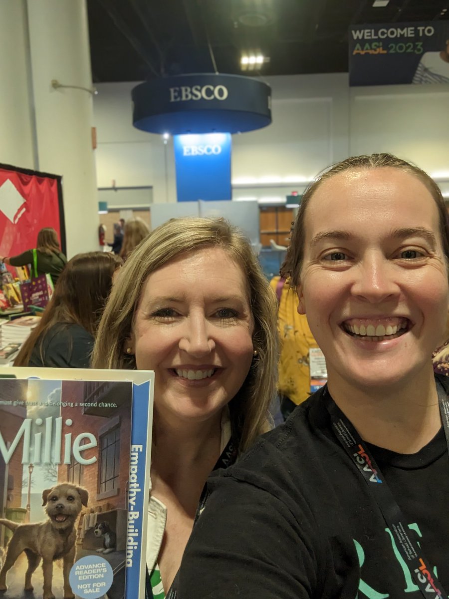 So excited to meet <a href="/McCallHoyle/">McCall Hoyle</a> at #AASL23. I can't wait to share Millie with my students.