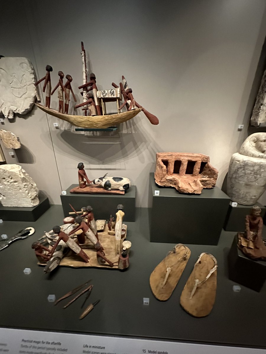 HistoryNeedsYou's tweet photo. One of my favourite exhibits in @NtlMuseumsScot are the funerary model figures from #Egypt - created to ensure the deceased had all their needs provided in the afterlife. I just want to animate them like Bagpuss and the Clangers! #history #heritage https://t.co/E2snv2rRYO