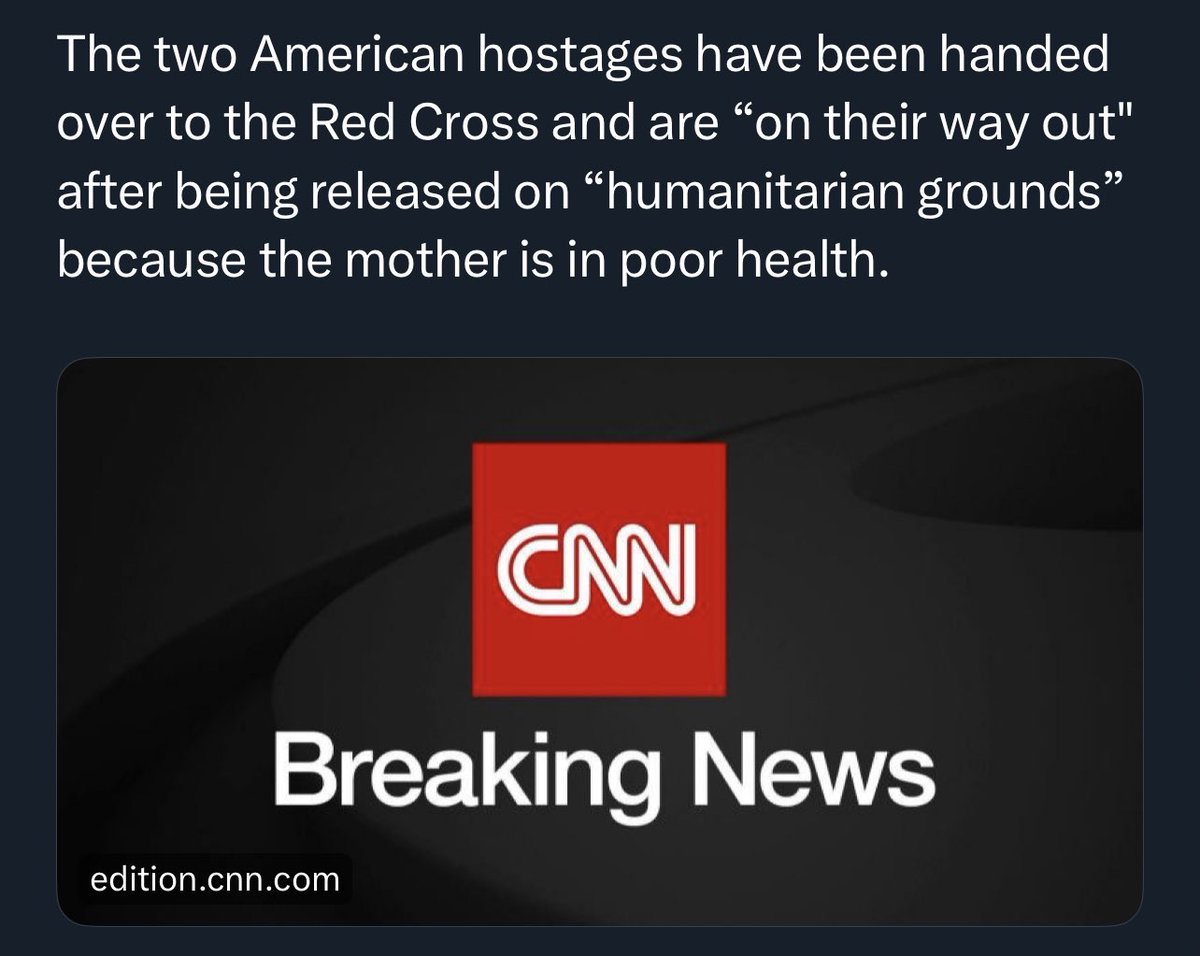 Hamas violated little girls, burned babies alive, broke limbs, removed body parts and beat up elderly women.

They don’t give a shit about anyone’s health condition or any “humanitarian grounds.” Not of Israelis, not of Americans and certainly not of Palestinians.