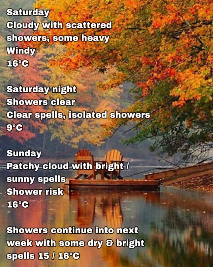 NevGWeatherGirl's tweet photo. Your London Weekend Weather Summary brought to you by #NevGsLondonWeatherSummary 🌞☔ 

Thank you for all your support, retweets and likes!

#ThankYouOctober🧡🙏🏽
#LibraSeason ♎️⭐️
#HappyWeekend 🙂🍂🌦

@Navi4Real https://t.co/Amv5c8RPV8