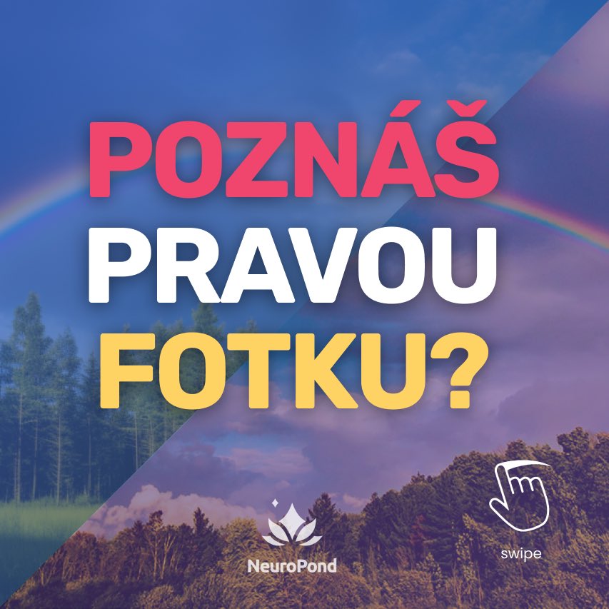 neuropond's tweet photo. 🔍👁 dvacáté páté pokračování hry jménem Poznáš pravou fotku?

Tentokrát zde máme dva obrázky duhy, ale pouze jeden je skutečný, druhý byl vytvořen umělou inteligencí.

Dokážeš poznat, který je pravý? Komentuj svou odpověď a sdílej s přáteli https://t.co/hS0R3OiRry