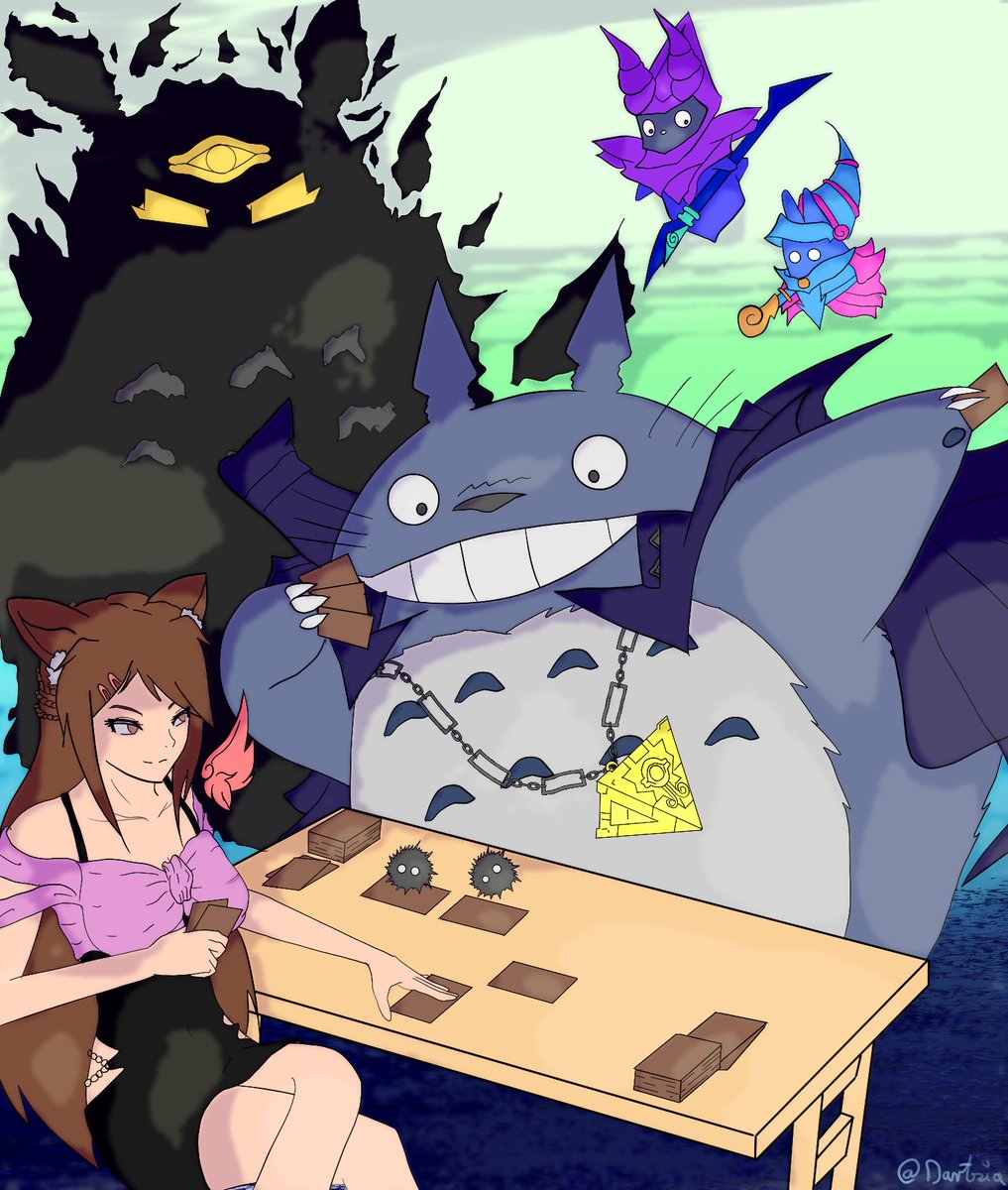 Für meinen aller liebsten Lieblingsmenschen <a href="/kleine_lulu/">lulu</a> 
Ich bin so froh dich zu haben x3
Danke für einen ständigen Support und lieben Worte!!!~
Hab dich ganz dolle lieeeeeb!

Bild: Mimi vs Totoro - Time to Duel
#fanart #totoro #Ghibli #animegirl #digitalart #yugioh #darkmagican