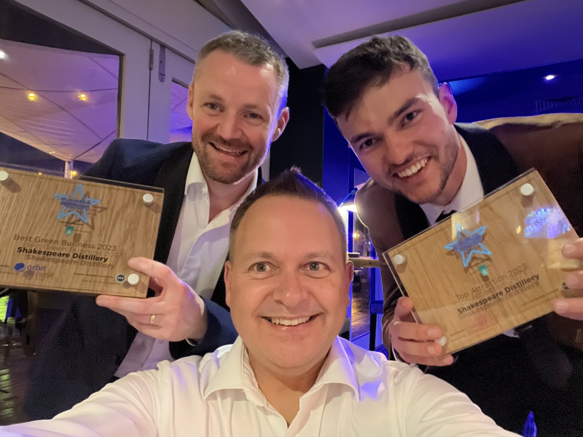 Delighted to win two @HeraldNewspaper Business & Tourism awards last night. Top Attraction & Best Green Business #carbonneutral #stratforduponavon