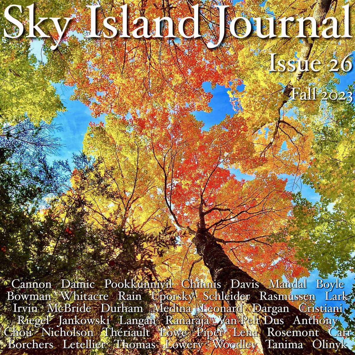 So excited to have my flash fiction published in Issue 26, Fall 2023 of Sky Island Journal which is out now! 

skyislandjournal.com/issues#/issue-…

<a href="/Sky1sland/">Sky Island Journal</a>