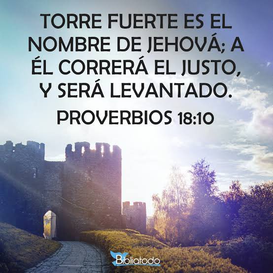 #RPSP Proverbios 18
#PrimeroDios

“Torre fuerte es el nombre de Jehová; a él correrá el justo, y será levantado” v. 10

Las personas naturales confían en las riquezas materiales de este mundo, pero los hijos de Dios solo confiamos en Él, al cual podemos recurrir en todo momento.