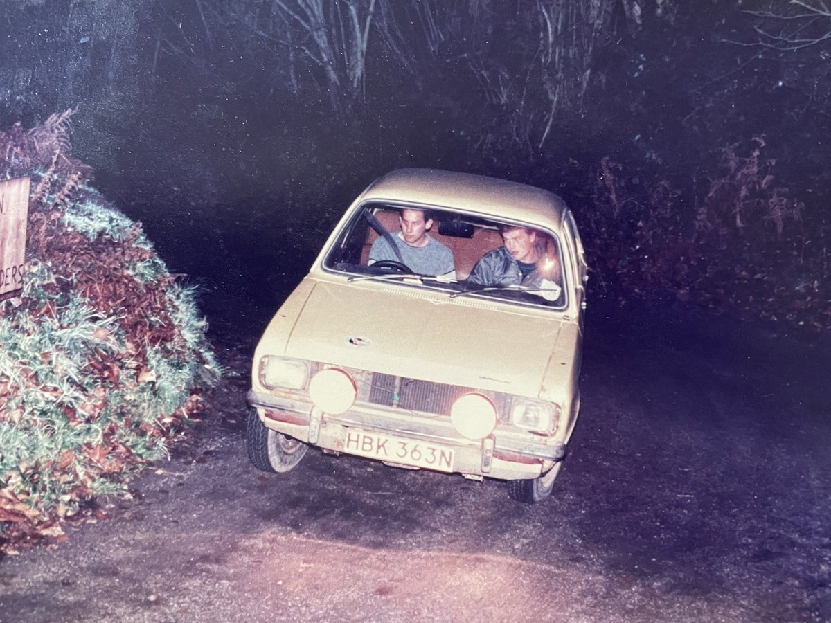 Road rallying, 1986, in a £100 Hillman Avenger