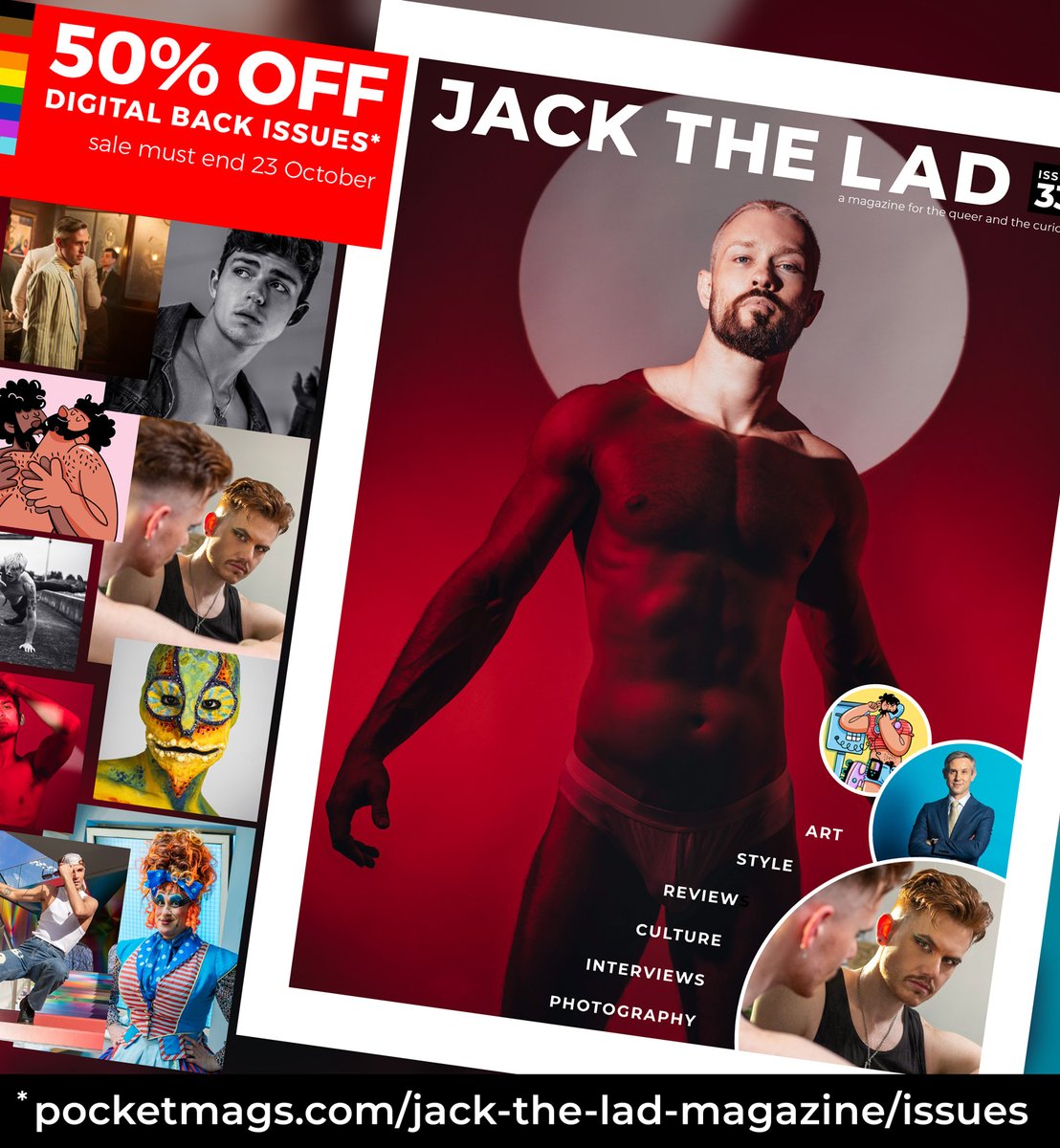 SAME GREAT CONTENT - HALF THE PRICE! To coincide with our '100 interviews / 100 portraits' posts, you can get your hands on any digital back issue of Jack The Lad for half the original price this weekend at pocketmags.com/jack-the-lad-m… Sale must end midnight (BST) Monday 23rd October