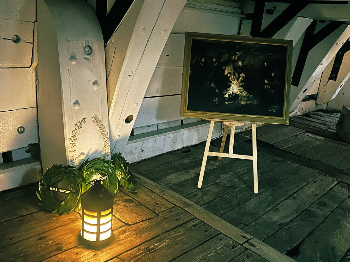 DominicJonesUK's tweet photo. What an honour to be onboard HMS Victory this morning @HMNBPortsmouth @NatMuseumRN @PHDockyard @RoyNavy and take part in the service and remember Lord Nelson and all those involved in the Battle or Trafalgar on this day 218 years ago. #theimmortalmemory #trafalgarday #hmsvictory https://t.co/EGS7NzkC0L