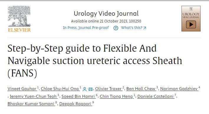 A video guide to new age concepts of suction and flexible UAS in RIRS @urovidjournal @ainuindia @usioffice @YouthUSI @Endo_Society @Uroweb @CAU_URO @AmerUrological @JustineShi_js @SIU_urology @endouroacademy @eau_yuo @DocGauhar 👇🏼Click the link authors.elsevier.com/sd/article/S25…