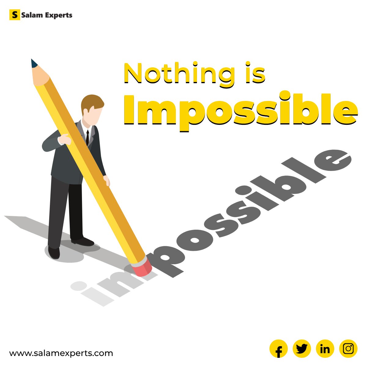 SalamExperts's tweet image. SEO: Making the impossible possible. #nothingisimpossible #impossibleispossible #dreambig #achieveanything #nevergiveup #believeinyourself #youcandoit #motivation #inspiration #success #goals #positivity #mindset #salamexperts #seo #digitalmarketing #seoservices #uskt #sialkot
